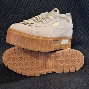 Puma Beige Platform Sneakers